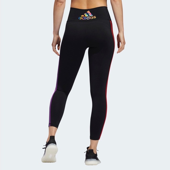 Adidas Pride 3-Stripes 7/8 Leggings - Picture 3 of 14